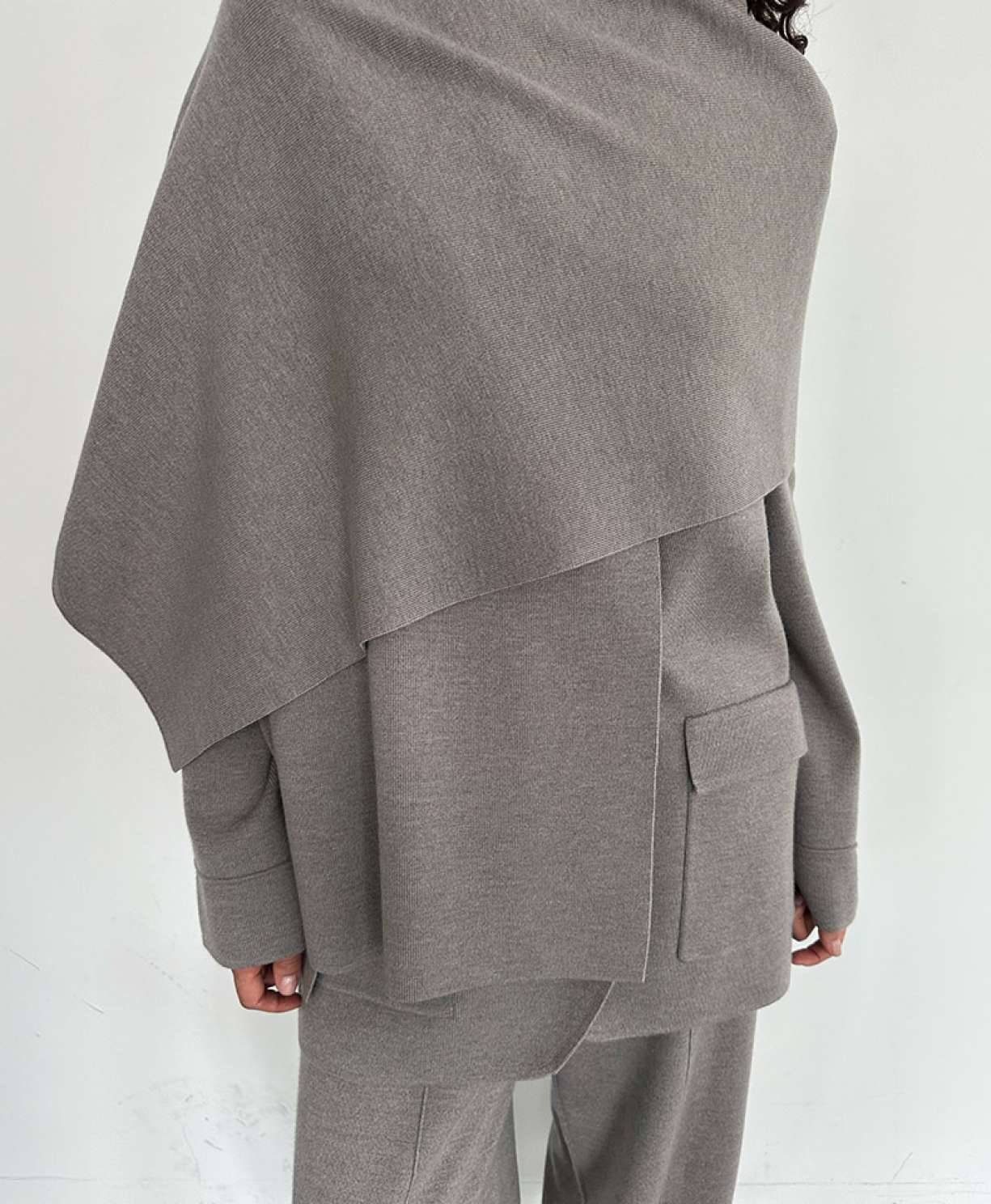 Шарф "Долина Цангпо" (серый жемчуг)