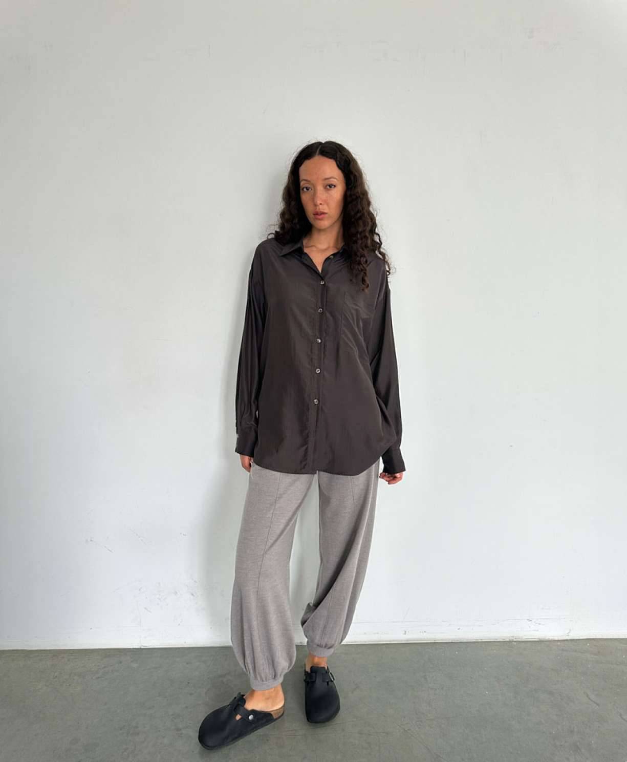 Блуза "Шелковый путь" (серо-коричневый)