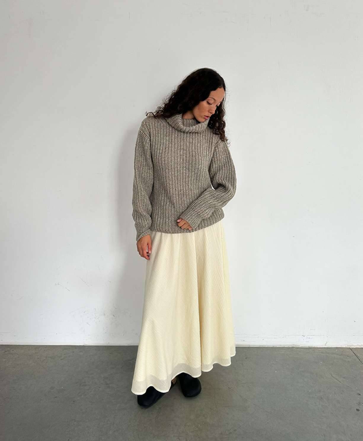 Джемпер "Винил" (серо-бежевый)