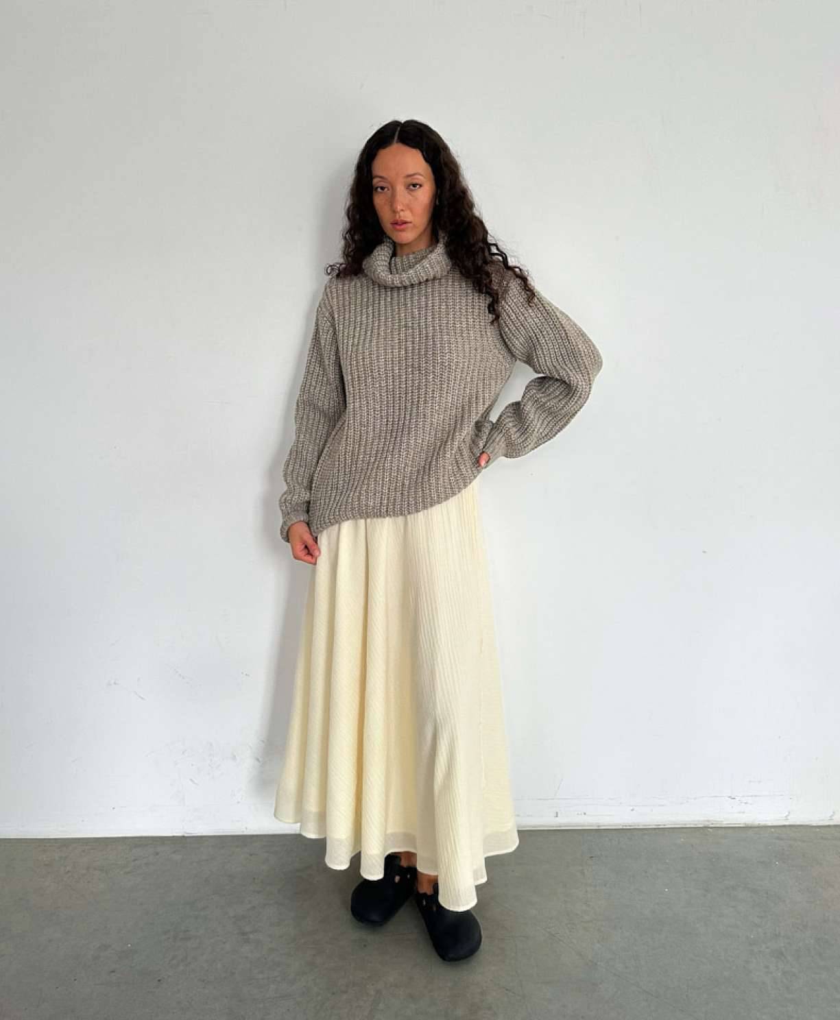 Джемпер "Винил" (серо-бежевый)